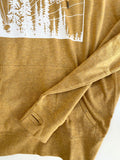 Wheat French terry sunburst hoodie