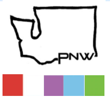 PNW Washington vinyl sticker -small